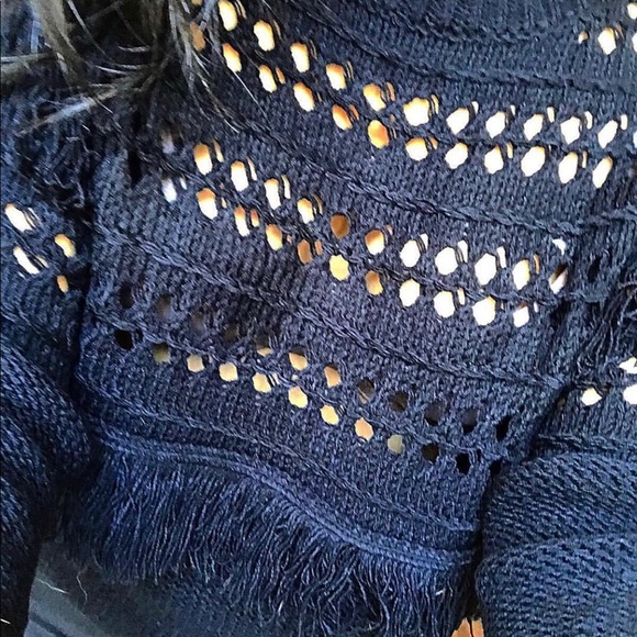 Black Joa Sweater with Fringe - Picture 2 of 10